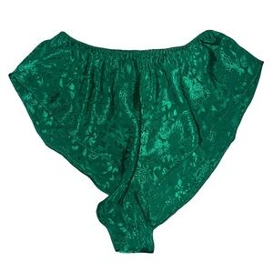 Victoria’s Secret Gold Label Green Lingerie Sleep Shorts Silky Size Medium